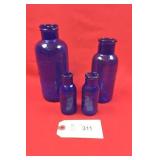 Cobalt Blue Bromo-Seltzer Emerson Drug Co. Bottles
