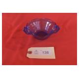 Hazel Atlas Glass Cobalt Blue Nut Dish