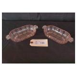 Anchor Hocking Old Caf© Pink Nut / Candy dish