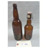 Antique Amber Beer Bottles