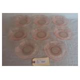 Federal Pink Sharon / Cabbage Rose Saucers