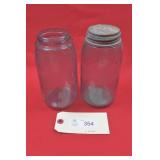 Vintage Mason Jars W/One Vintage Jar Lid