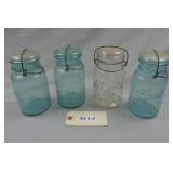 Antique Ball Ideal & Atlas EZ Seal Bale Lid Jars