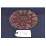 A. Hocking Cameo Ballerina Vaseline Glass  Plates