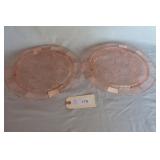 Federal Pink Sharon / Cabbage Rose Cake Plate