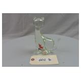 Murano Art Glass Cat & Goldfish Sculpture