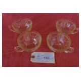 A. Hocking Cameo Ballerina Vaseline Cups