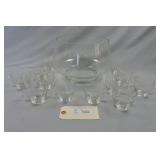 Minimalist Glass Teacup w/ Handle & Punch bowl