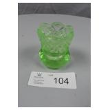 Vintage Fenton 2.5" Vaseline Glass Toothpick Hold