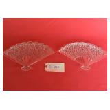 Fenton Fan-Shaped Tray in Daisy & Button Pattern