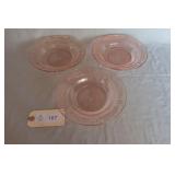 Federal Pink Sharon / Cabbage Rose 7.5" Jam Dishe