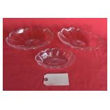 Heisey Clear Glass Colonial Celery dishes w/star b