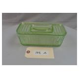 Uranium Glass Refrigerator Dish