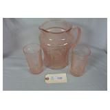 Federal Pink Sharon / Cabbage Rose Pitcher