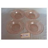 Federal Pink Sharon / Cabbage Rose 7.5" Flat Soup