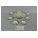 P.K. Silesia Serving Plate & 6 Salts