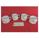 Vintage Hall China Mugs W/ Rx & Caduceus Emblems