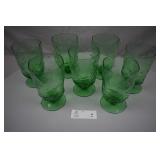 Morgantown Crinkle Glassware Shamrock Green