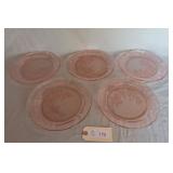 Federal Pink Sharon / Cabbage Rose Dinner Plates