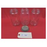 Drey Perfect Mason and Square Mason Jars w/1 lid