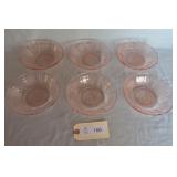 Federal Pink Sharon / Cabbage Rose 6" Bowls