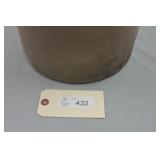 Stoneware Crock 3 Gal Brown color 11" H 9" ID