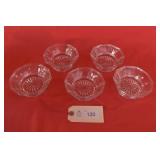 Heisey Clear Glass Decagon Bowls (qty 5)