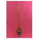 Vintage Viking Glass "Epic" Swung Vase in Avacad