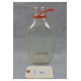 One Half Galon Milk / OJ Clear Glass Container