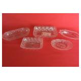 Clear Glass Pickle / Relish Trays