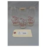 Round Hill Farm (Dairy) Milk Bottles Mt. Vernon, O