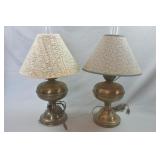 Brass Gone w/the wind style Electric Lamps