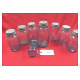 Vintage Blue Ball Perfect Mason Jars W/Lids