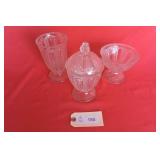 U.S. Glass Co. Beaded Dew Drop Pattern Pieces