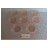 Federal Pink Sharon / Cabbage Rose Saucers