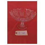 McKee Quintec "Quintec Cane" Pattern Compote