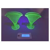 1925 Uranium Fan Vase Diamond Co. "Adams Rib"