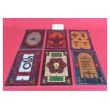 Vintage Stained Glass Ad Panels by Schering