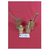 Wooden Mortar & Pestles