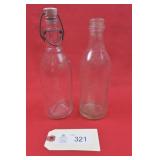 Vintage of Citrate Magnesia Clear Glass Bottles