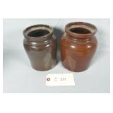Brown Glazed Stoneware Crocks