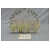 Federal Glass Pastel Colors Etched Flowers Tumbler