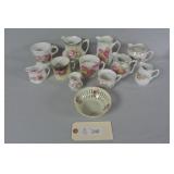 Assorted Floral Pattern China Creamers / Pitchers