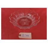 Heisey Clear Glass Berry Bowl W/Sawtooth Edging