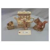 Schmid Tea for Two Music Tea Pot & Knick-Knacks