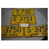 1960 Ohio License Plates