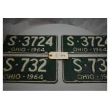 1964 Ohio License Plates