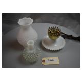 Fenton Hobnail French Opalescent Cologne Bottle