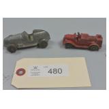 TootsieToy No. 110 Race Car & Fire Truck