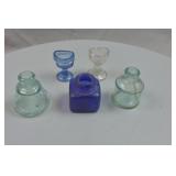 Vintage Inkwell Bottles & Eye Wash Cups